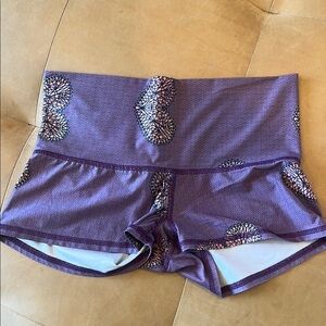 Teeki Purple Heart Patterned hot pant legging - m